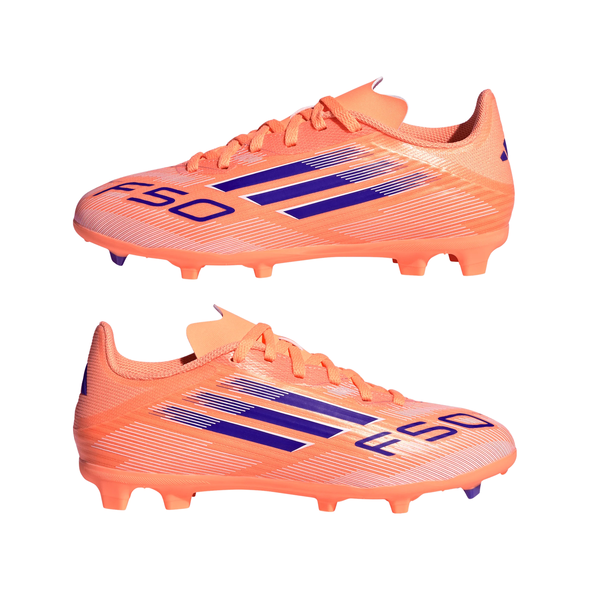 adidas F50 League FG/MG Kids Football Boots - Coral Blaze Pack - Image 5