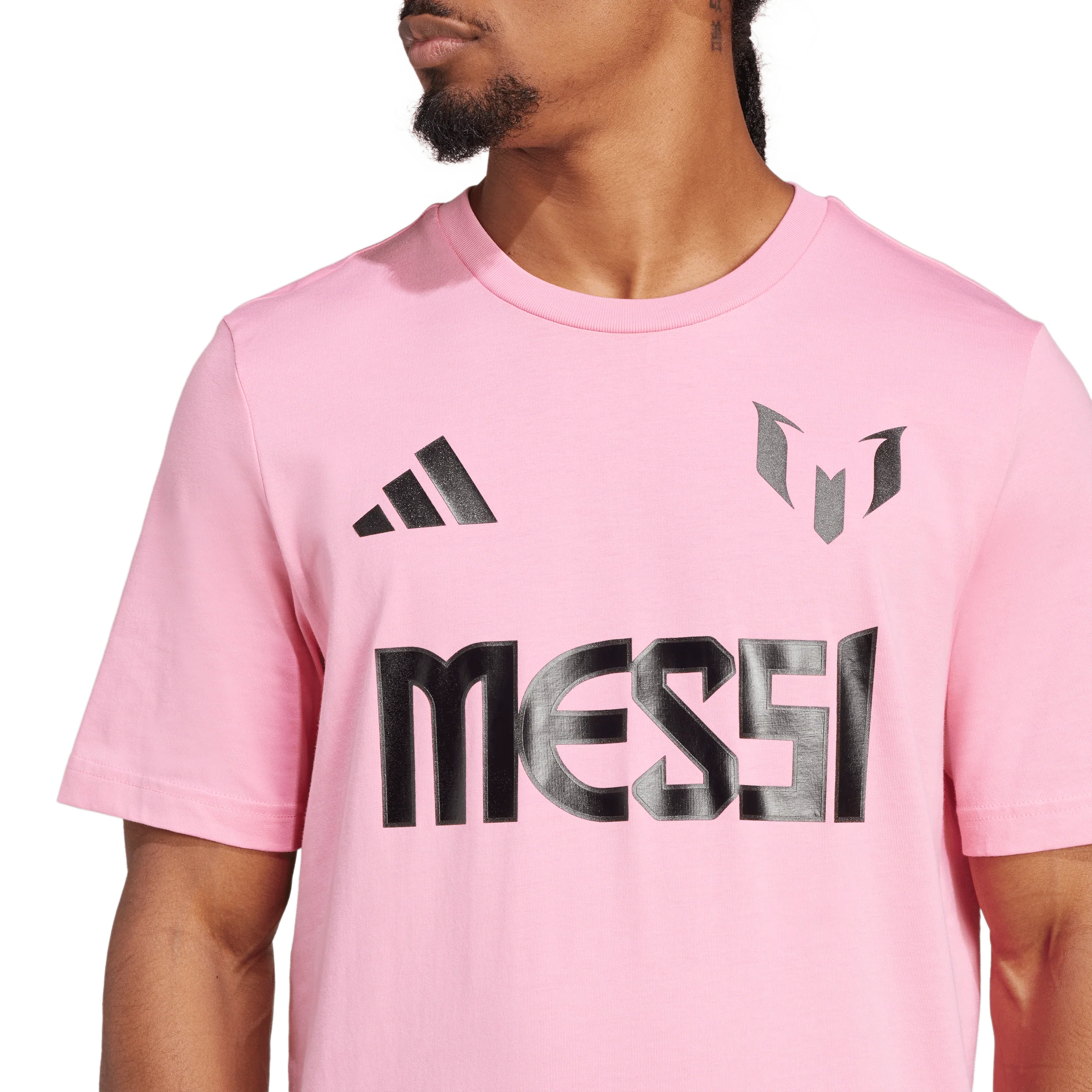adidas Messi N&N G Tee - Pink - Image 4