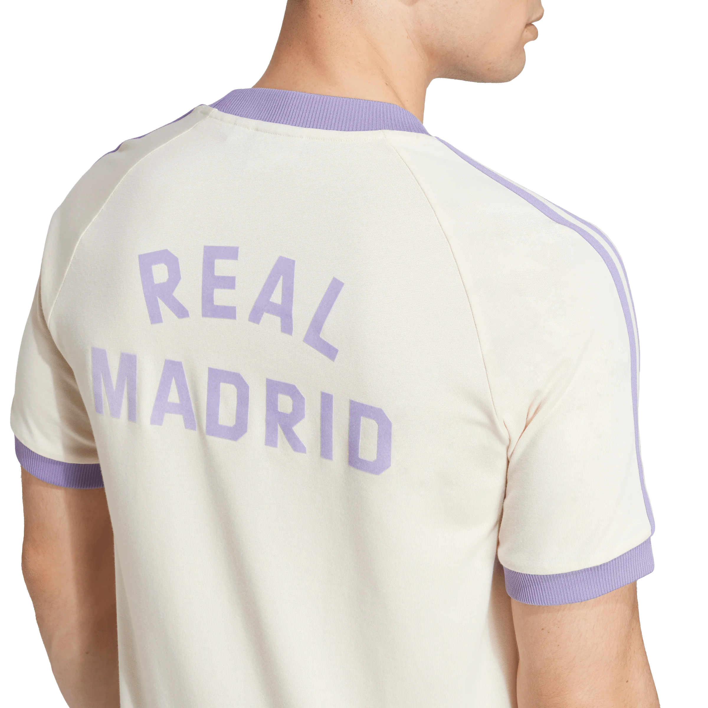 adidas Real Madrid adicolor Classics 3 Stripe Adults Tee - White - Image 7