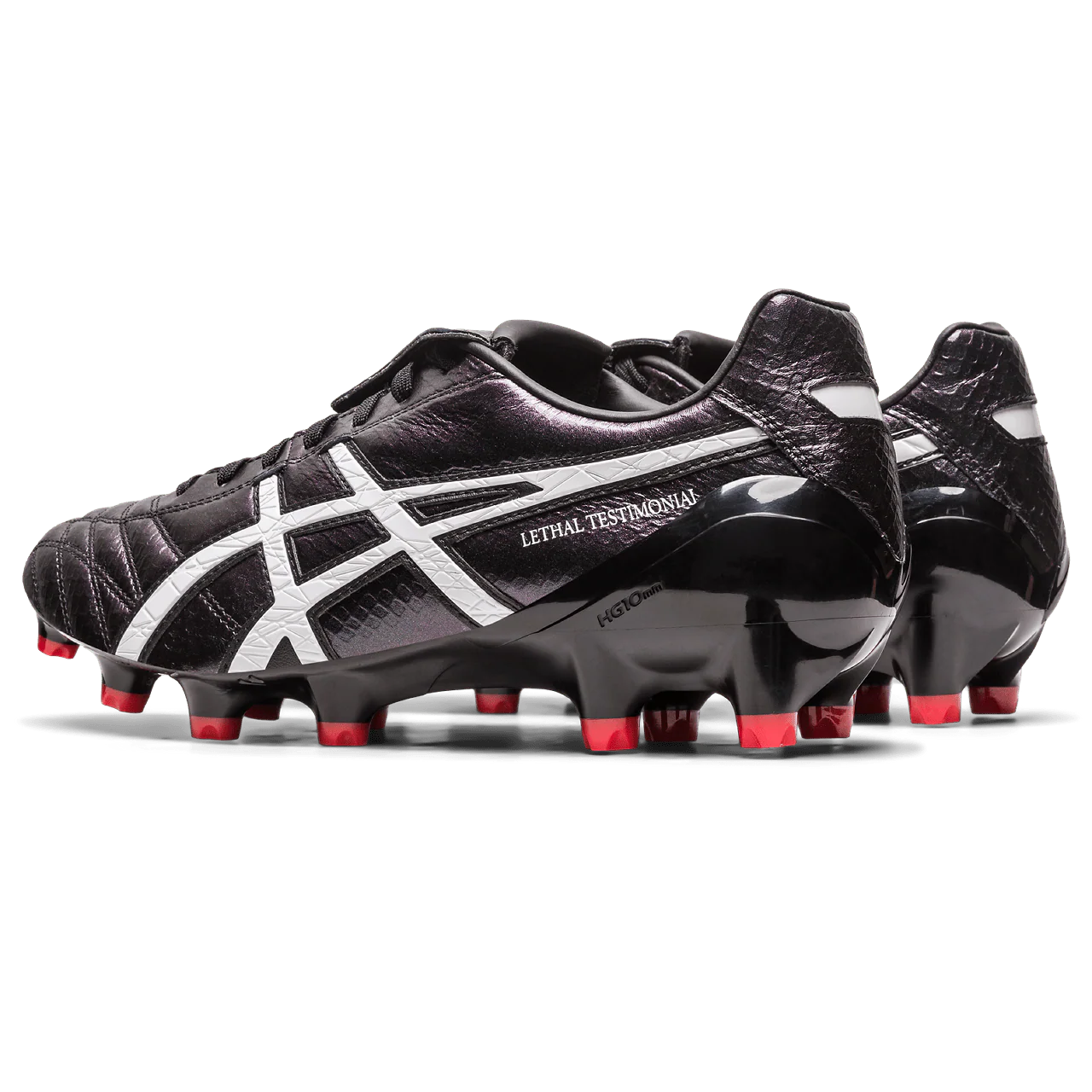 Asics Lethal Testimonial 4 IT FG Senior Football Boots - Black/White - Image 4