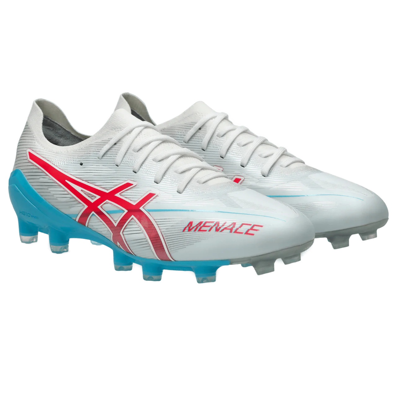 Asics Menace 5 FG Senior Football Boots - White/Diva Pink - Image 3