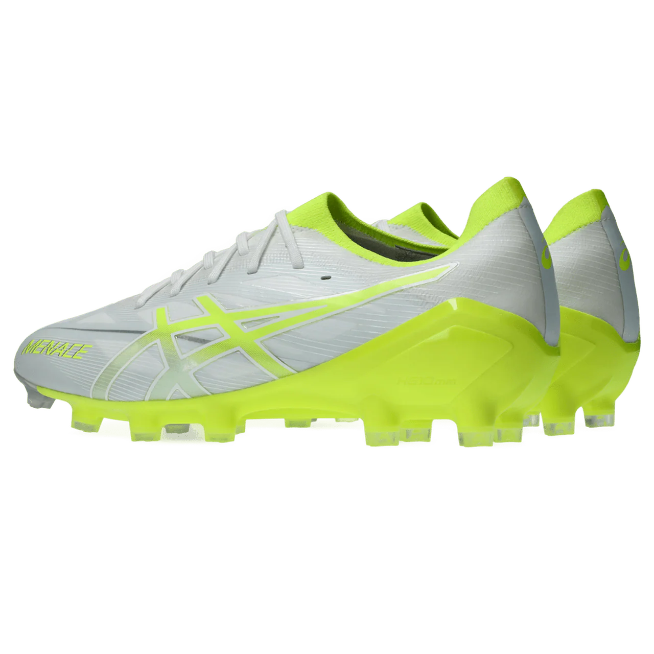 Asics Menace 5 FG Senior Football Boots - White/Safety Yellow - Image 4