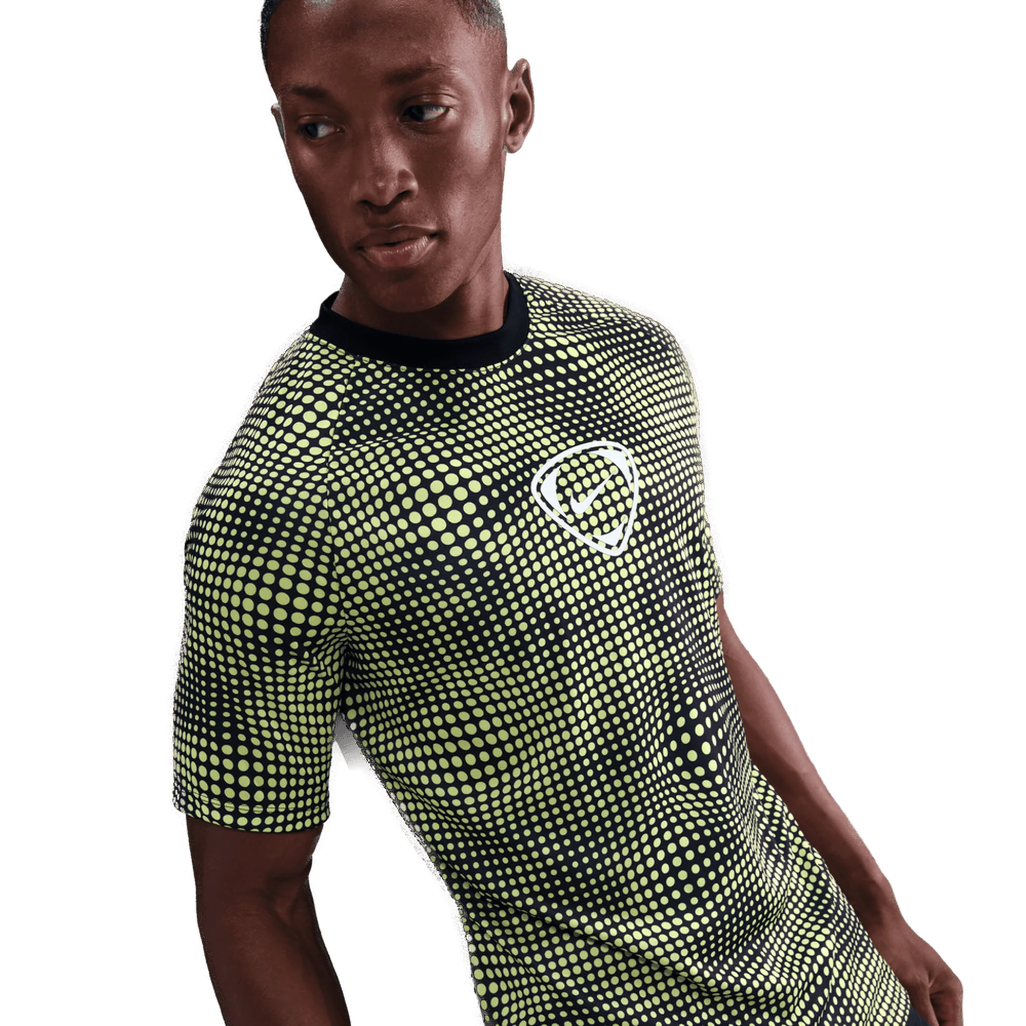 Nike Academy+ Dri-FIT Adults SS Football Top - Black/Green - Image 8