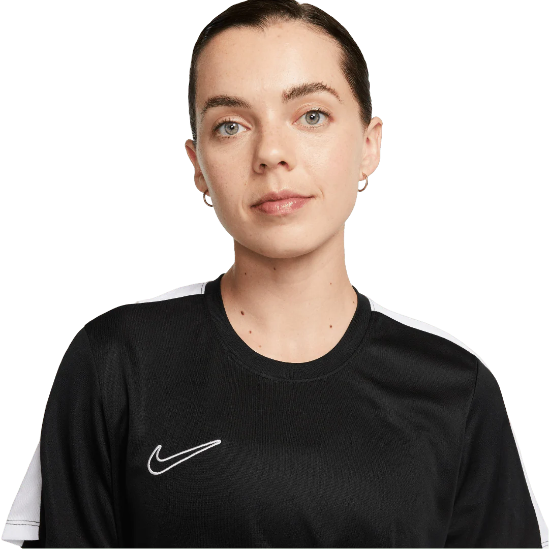 Nike Academy Dri-FIT Women's Short-Sleeve Football Top - Black/White - Image 3