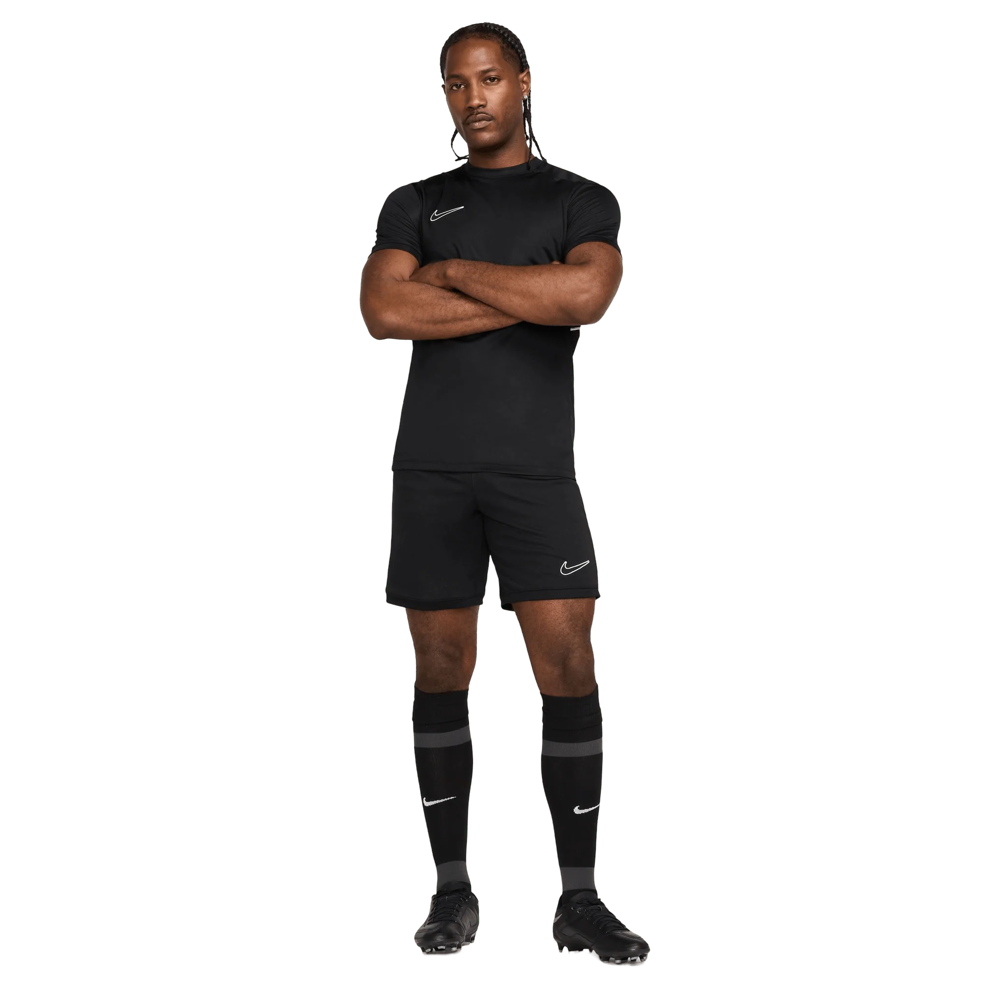 Nike Dri-Fit Academy Adults Football Shorts - Black/White - Image 5