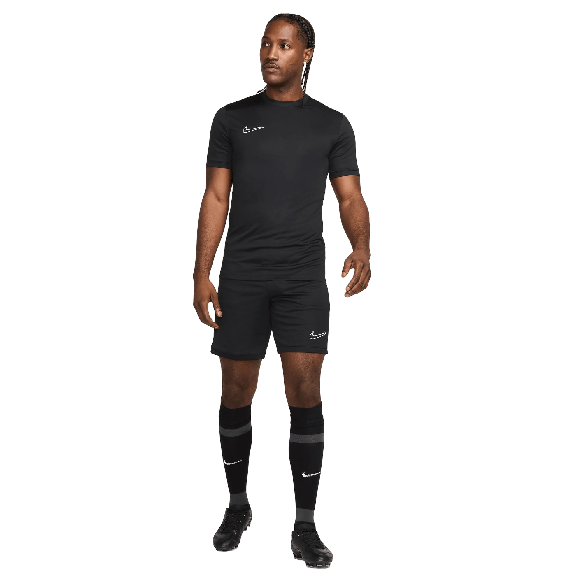 Nike Dri-Fit Academy Adults SS Football Top - Black/White - Image 3
