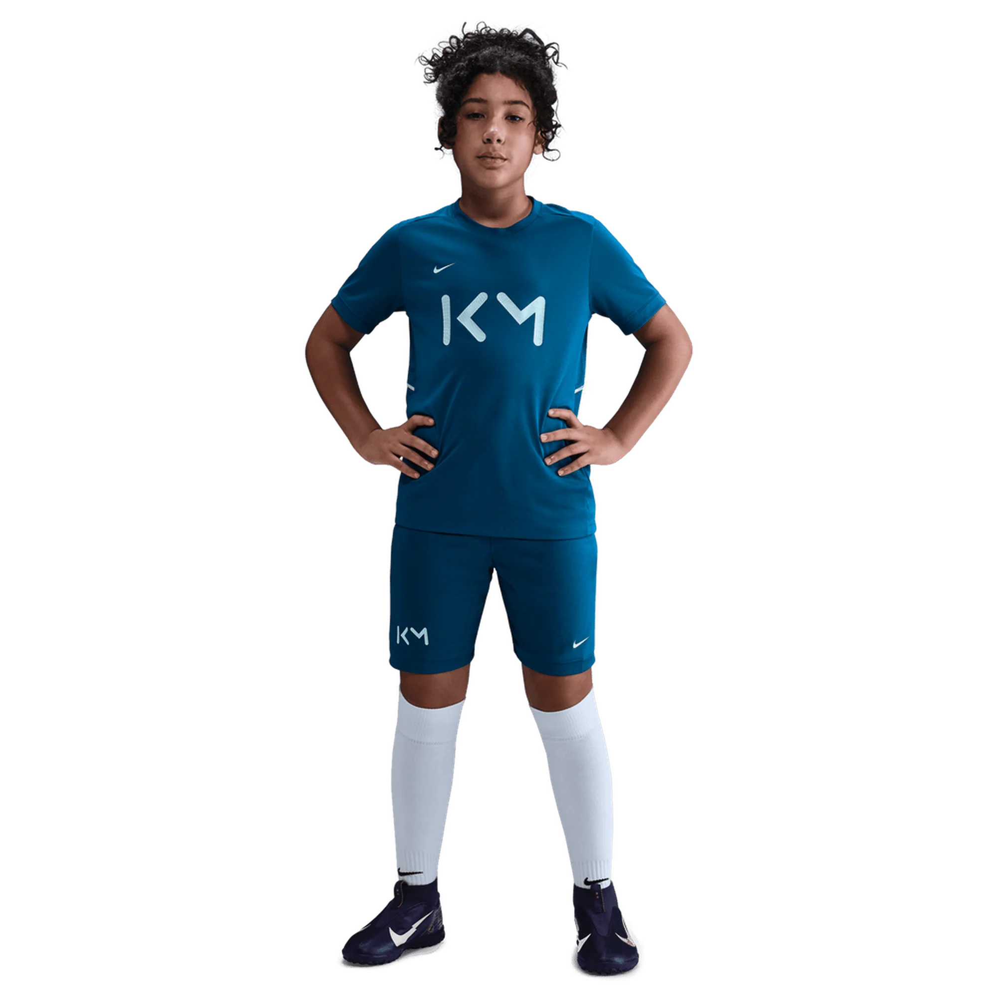 Nike Kylian Mbappe Academy Dri-FIT Kids Football Top - Green - Image 3