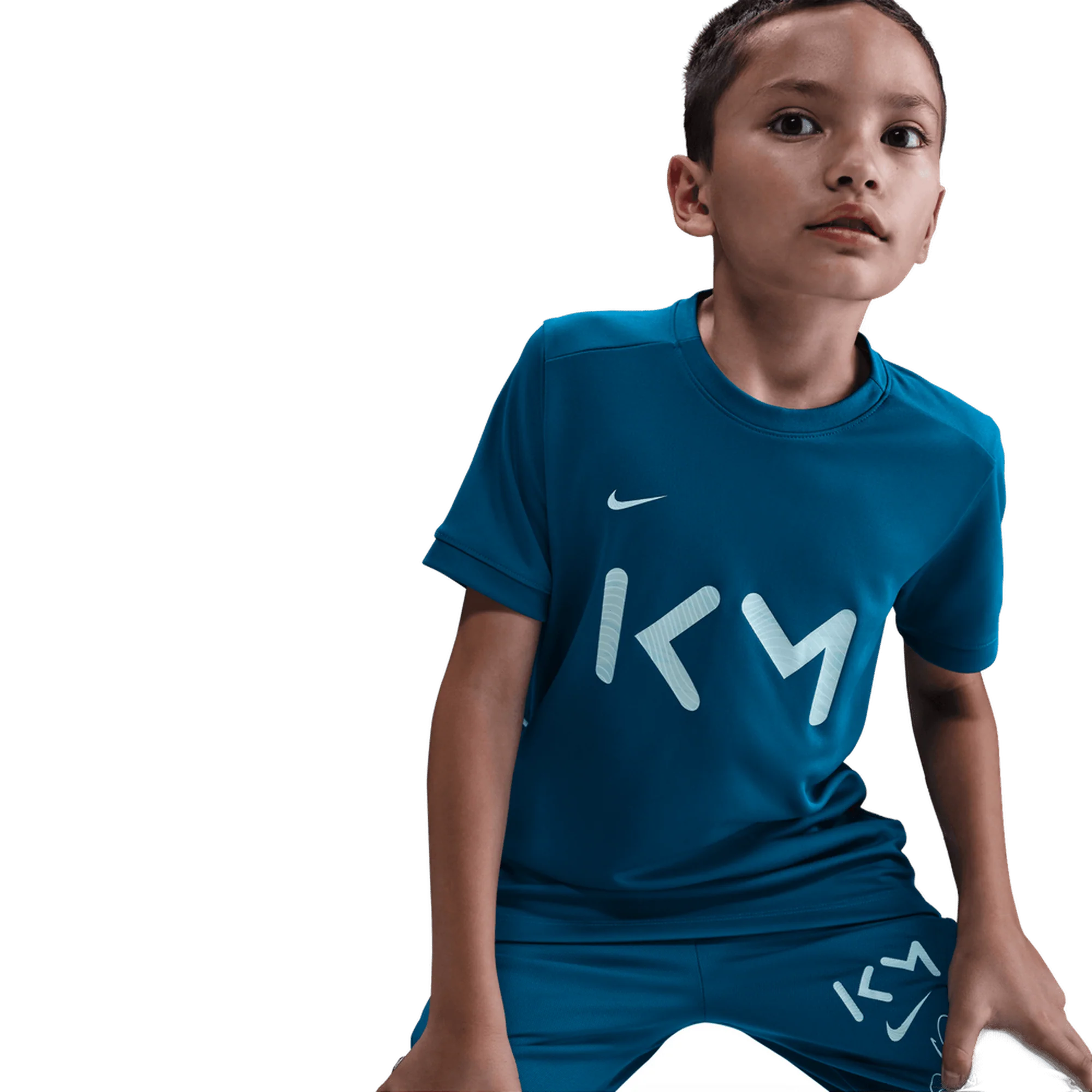 Nike Kylian Mbappe Academy Dri-FIT Kids Football Top - Green - Image 6