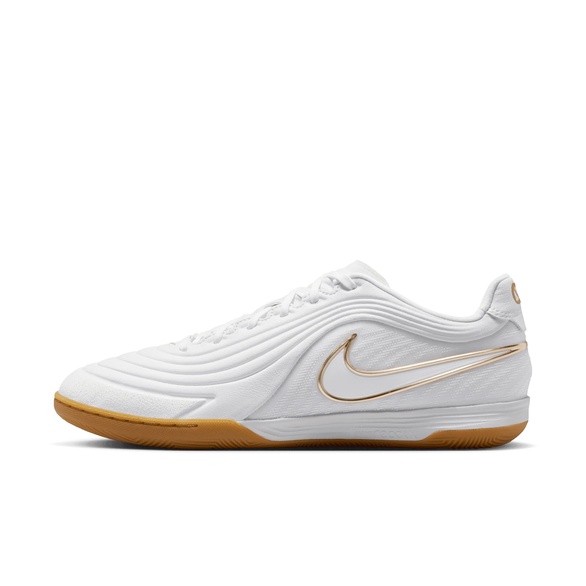 Nike Tiempo Reactgato Indoor Senior Football Boots - White/Gold - Image 4