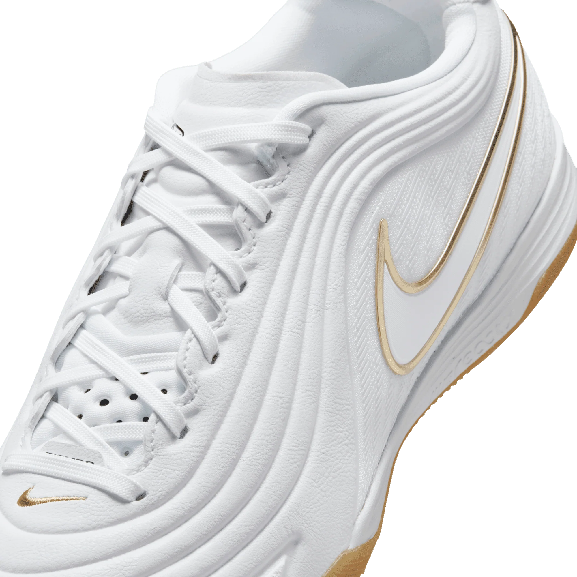 Nike Tiempo Reactgato Indoor Senior Football Boots - White/Gold - Image 9