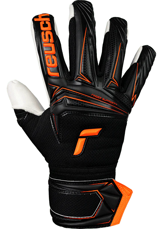 Reusch Attrakt Advance Finger Support-Blk/Orange